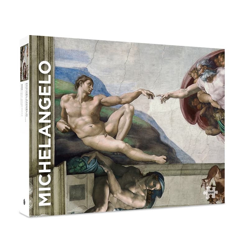 Michelangelo: Adams skabelse  -  puslespil med 1000 brikker