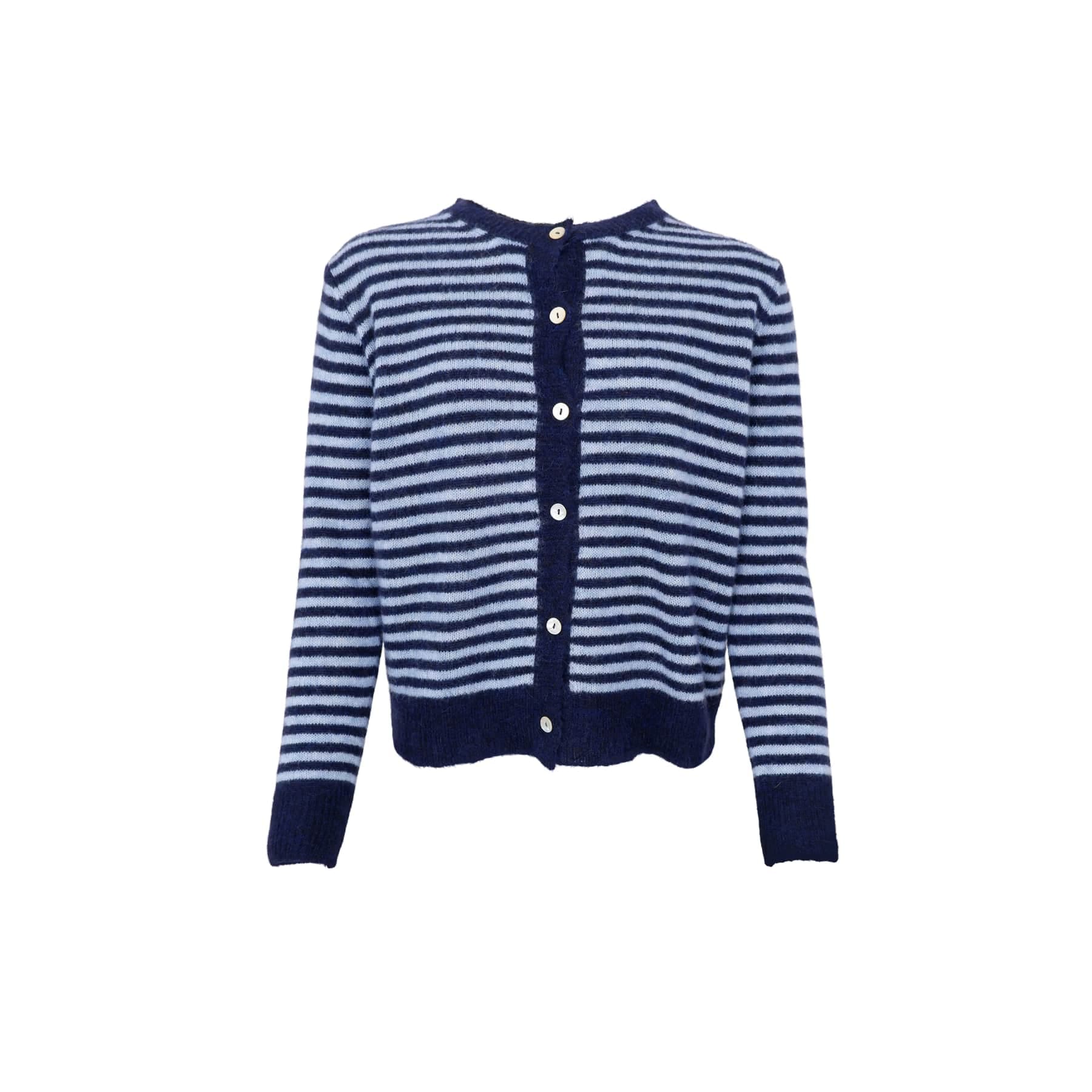 BCDELL stribet strikcardigan - S/M - Black Colour