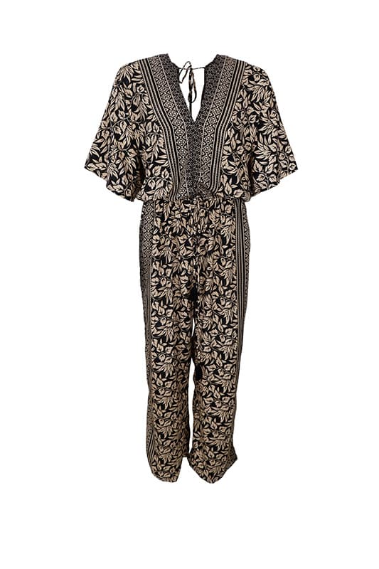BCLUNA jumpsuit med dobbelt V-udskæring - S/M - Black Colour