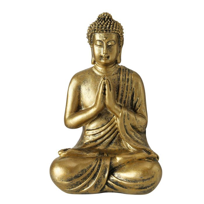 Buddha Figur - Guld farvet - 10cm