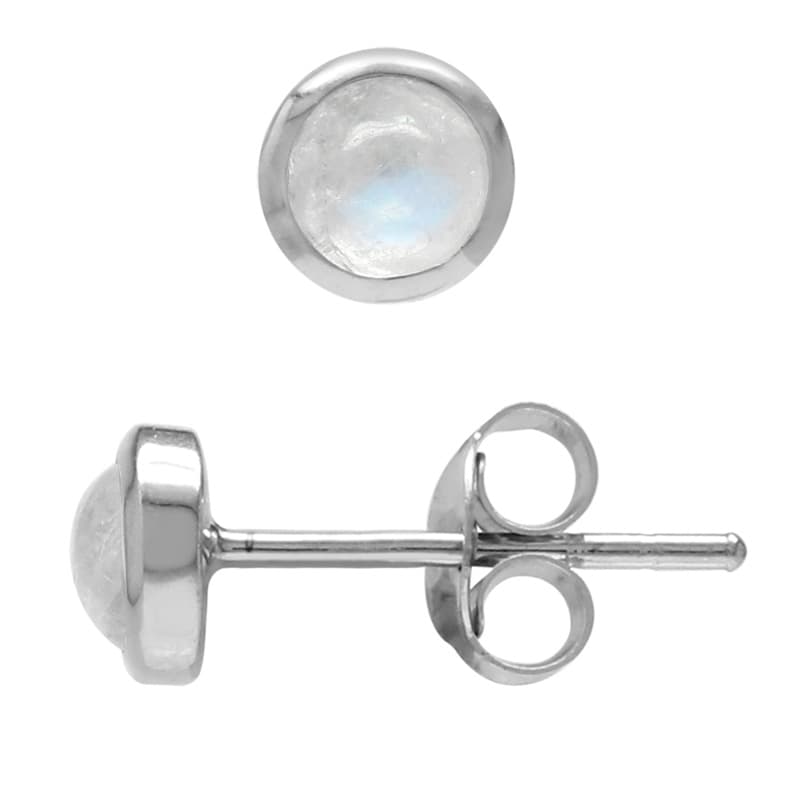 Ørestikker med Månesten - Ø4mm - pr par