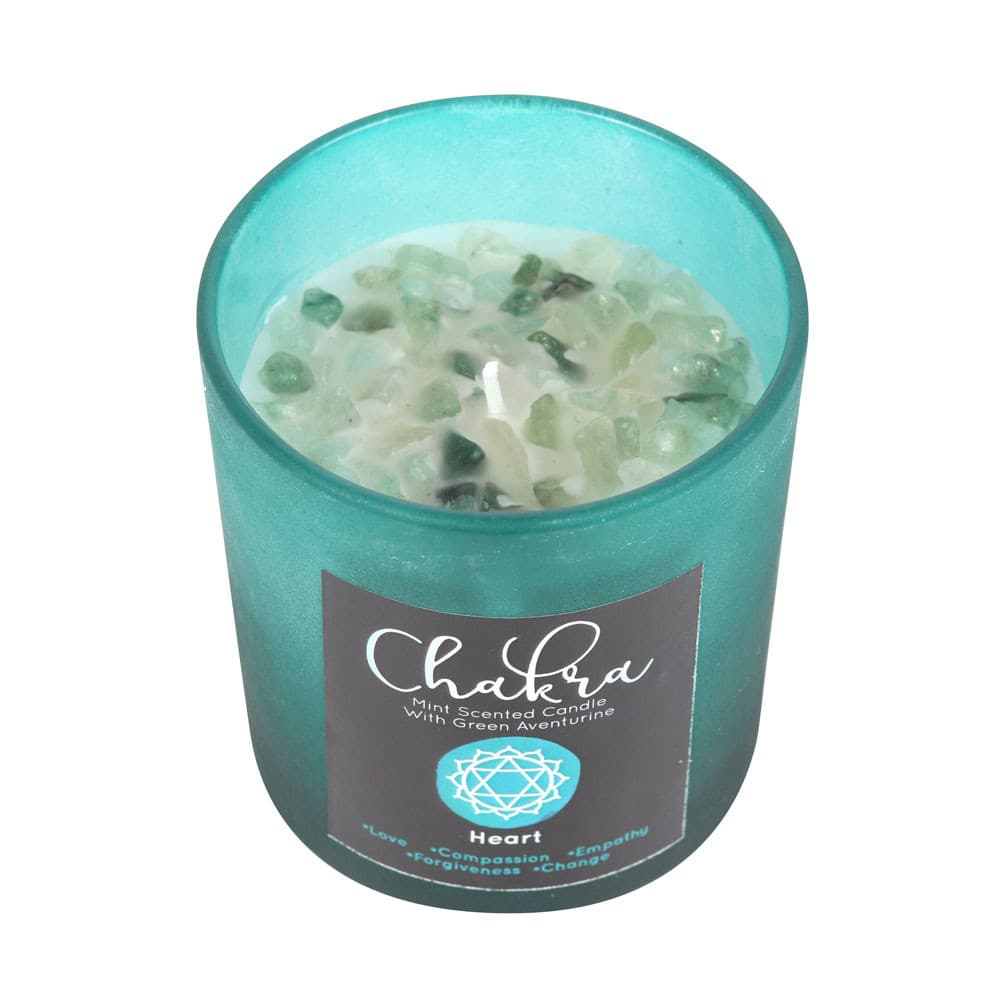Chakra Lys - 4 chakra med duft og aventurin