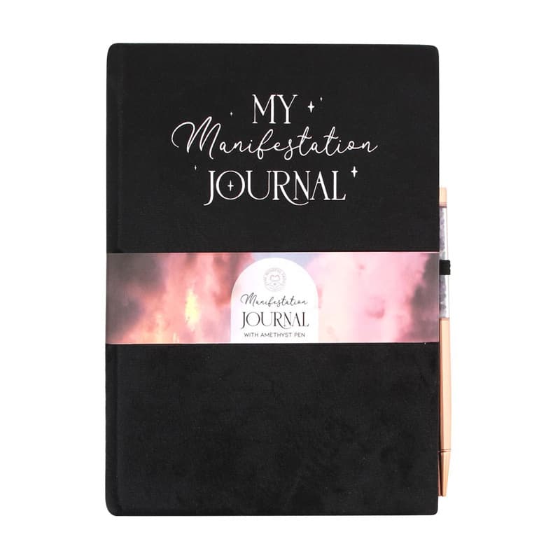 Manifestation journal / notesbog med Ametyst kugelepen