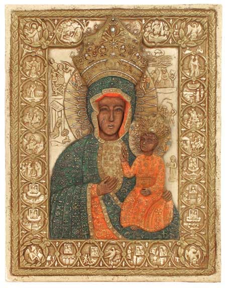 Ikon Tavle - Den Sorte Madonna af CzÄ™stochowa
