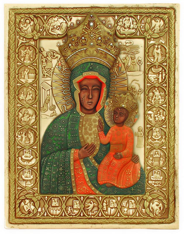 Ikon Tavle - Den Sorte Madonna af CzÄ™stochowa