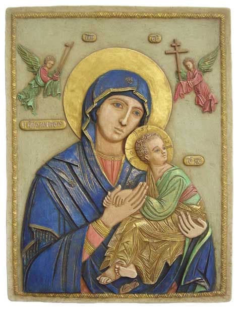 Ikon Tavle - Jomfru Maria med Jesus barnet