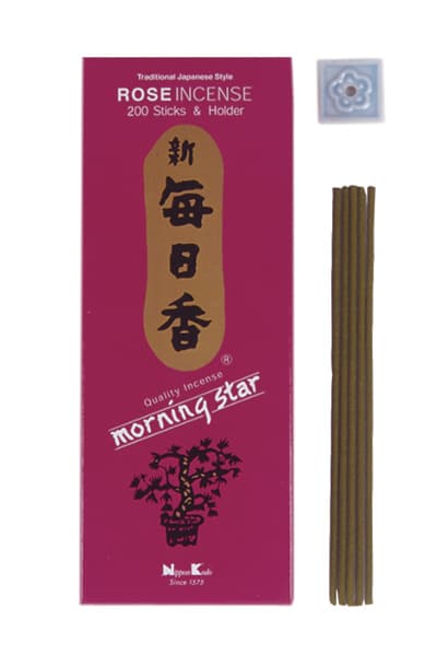 Japansk røgelse - Rose - Morning Star - Big Box - Røgelsespinde