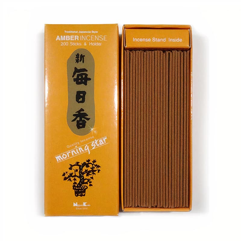 Japansk røgelse - Amber - Morning Star - Big Box - Røgelsespinde