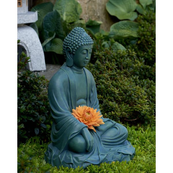 Buddha Figur på Lotus - 53 cm