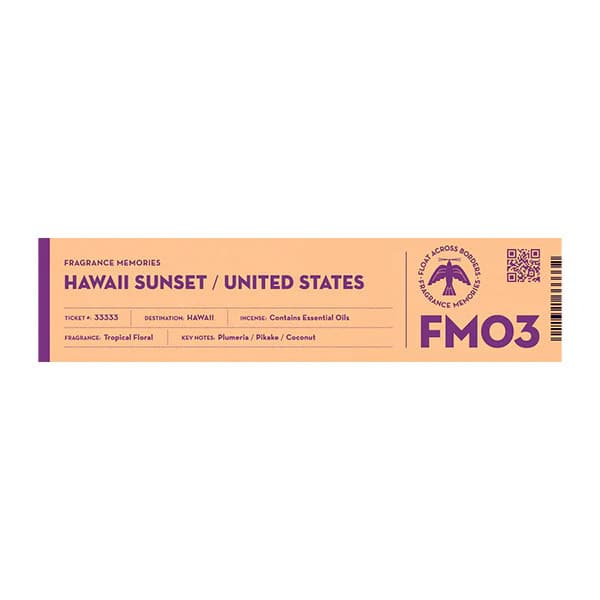 Fragrance Memories - Hawaii Sunset - FM03 - Japansk Røgelse