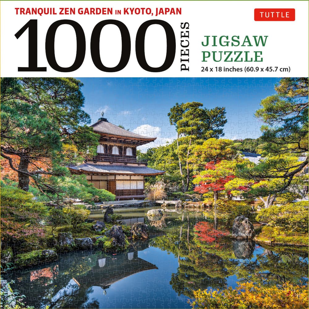 Tranquil Zen Garden in Kyoto Japan  -  puslespil med 1000 brikker