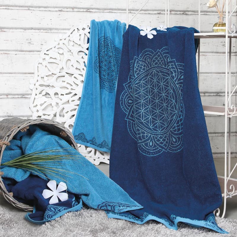 Håndklæde - Happy Flower of Life ocean - Spirit of Om