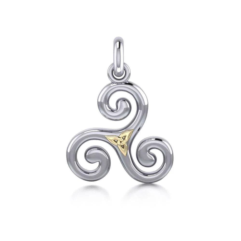 Vedhæng Triskele og Triquetra - Treenighedssymbolet - 31mm - u/kæde