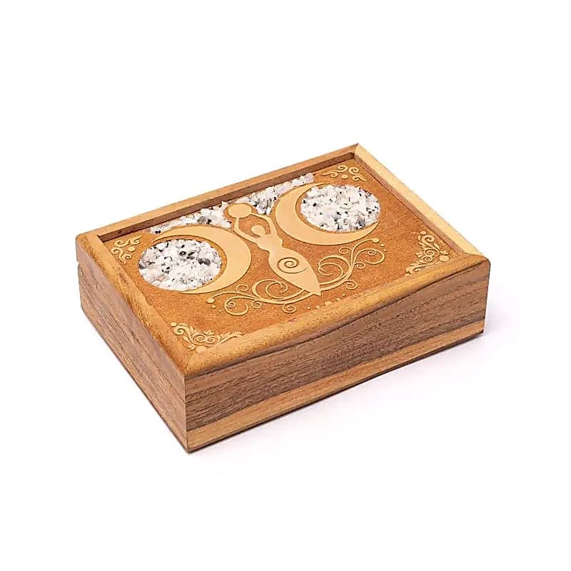 Tarotkort / Englekort æske med Månegudinde og Månesten