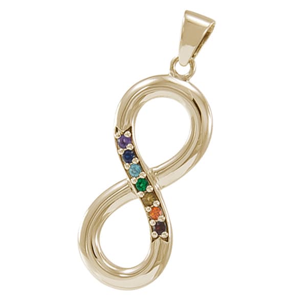 Chakra Uendelighedstegnet vedhæng - 45mm - u/kæde - 10K guld