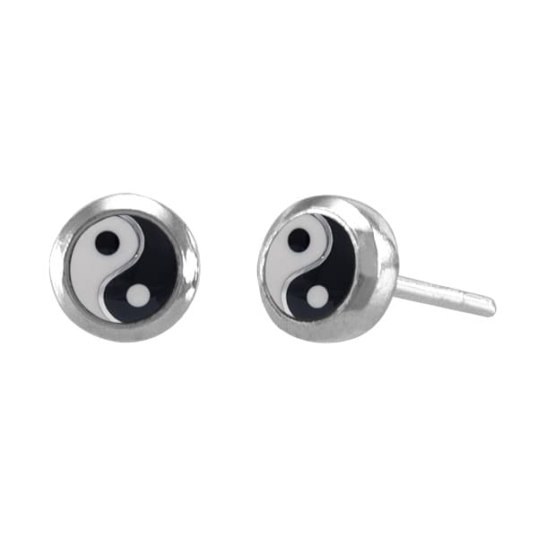 Yin Yang Ørestikker - Ø6mm - pr par