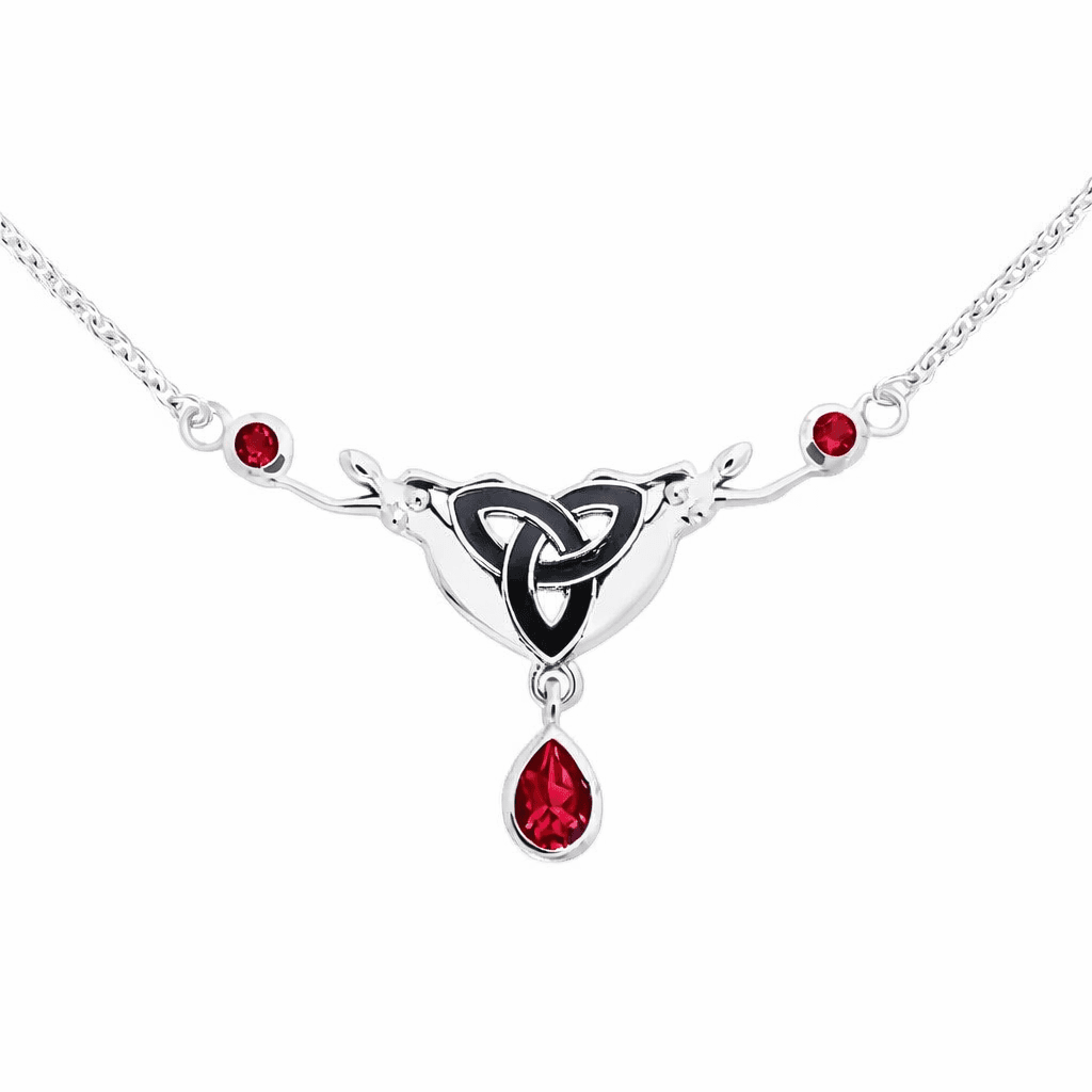 Halskæde med Triquetra - Treenighedssymbolet og Rubin