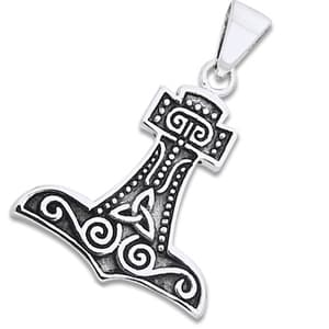 Vedhæng Thors Hammer - 28mm - u/kæde