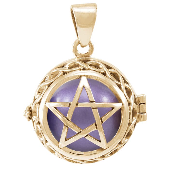 Engleklokke / Harmony ball med Pentagram - u/kæde