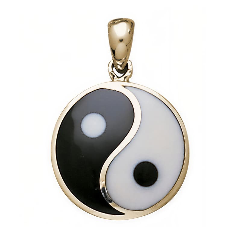 Yin Yang vedhæng 29mm u/kæde
