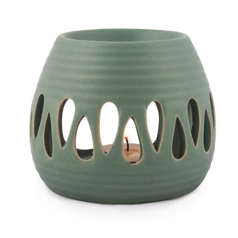 Duftlampe dråbe grøn - 8 cm
