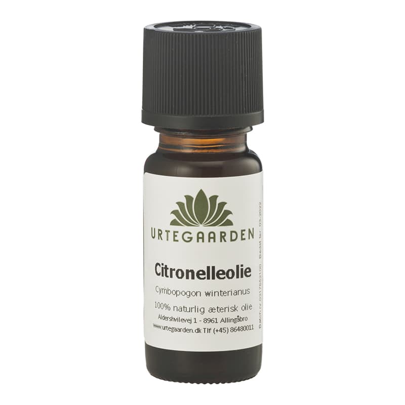 Æterisk olie - Citronelleolie - Urtegaarden - 10ml - Æteriske olier