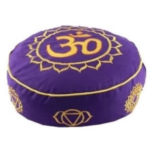 Meditationspude - Aum og Chakra - Lilla