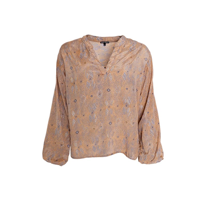 BCLUNA bluse - Argyle Sand - S/M- Black Colour