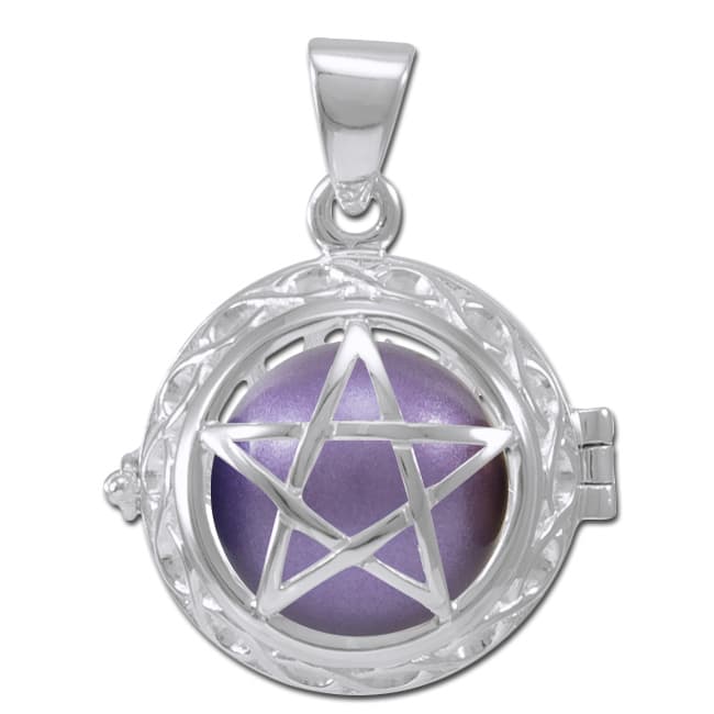 Engleklokke / Harmony ball med Pentagram - u/kæde
