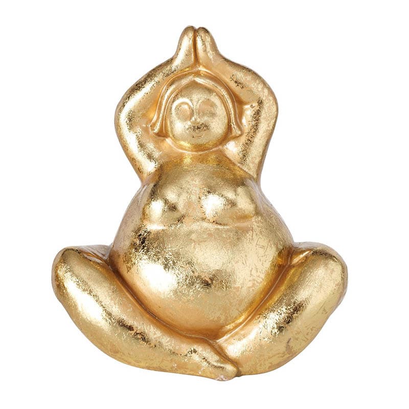 Yoga Figur Dame - Guld farvet - 20 cm