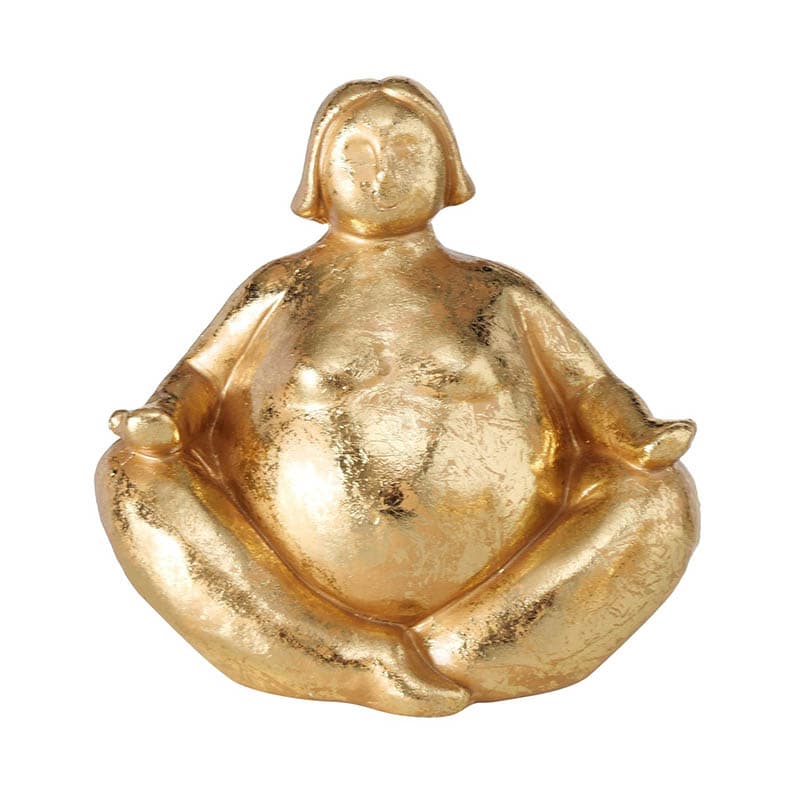 Yoga Figur Dame - Guld farvet - 20 cm