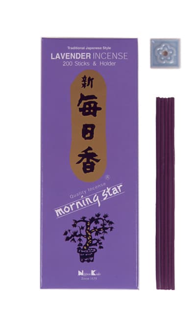Japansk røgelse - Lavender - Morning Star - Big Box - Røgelsespinde