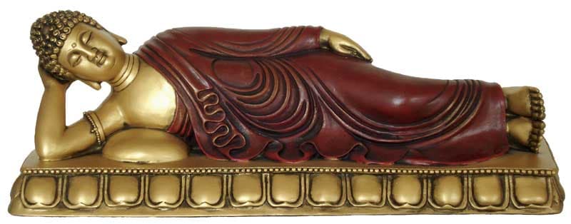 Buddha Figur liggende