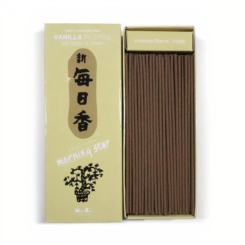 Japansk røgelse Vanilla - Morning Star - Big Box - Røgelsespinde