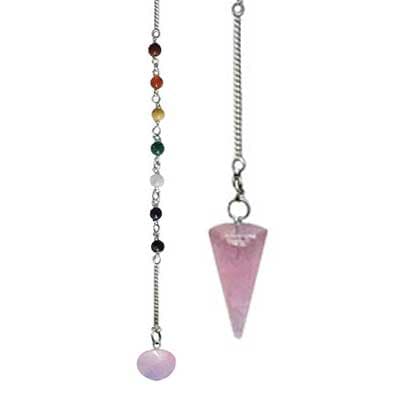 Chakra pendul med Rosenkvarts