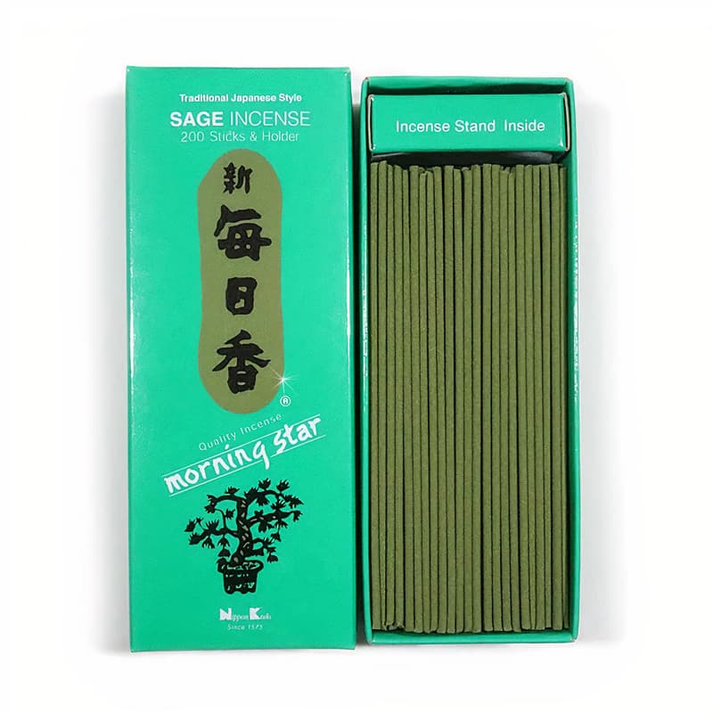 Japansk røgelse - Sage - Salvie - Morning Star - Big Box - Røgelsespinde