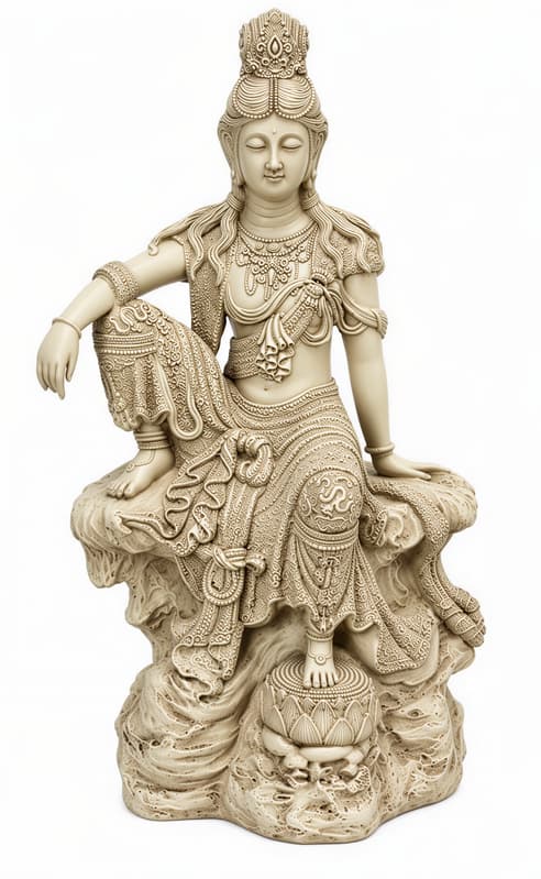 Kuan-Yin figur Royal Ease - 46 cm
