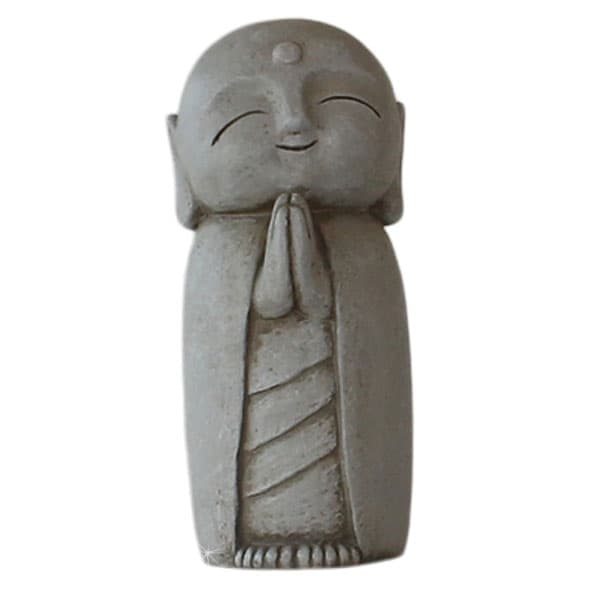 Jizo figur - Grå - 12,5 cm