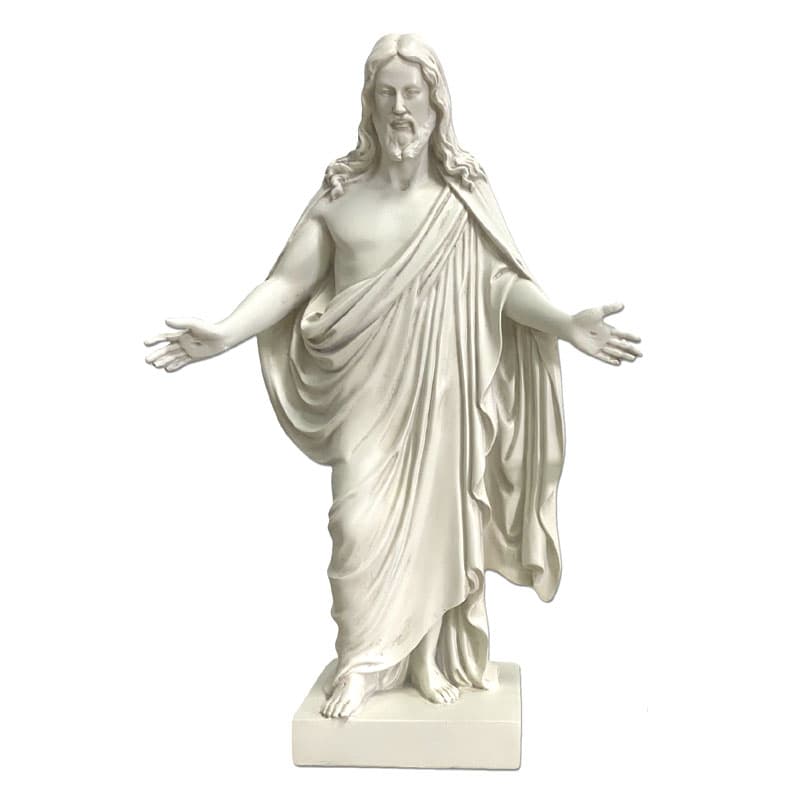 Thorvaldsens Kristus figur - 24cm - Hvid