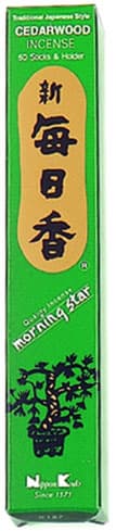 Japansk røgelse - Cedarwood - Morning Star - Røgelsespinde