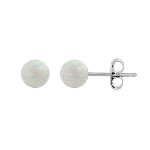 Ørestikker med Opal - 4 mm - pr par
