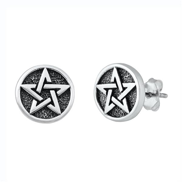 Ørestikker med Pentagram - Ø 8,5mm - pr sæt