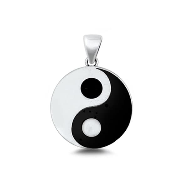 Yin Yang vedhæng - 25mm - u/kæde