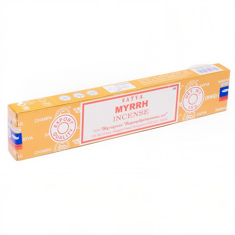 Satya Myrrh røgelse - 15 gram - Røgelsespinde