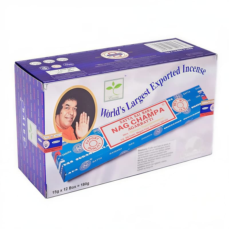 Nag Champa røgelse - 180 gram - Røgelsespinde