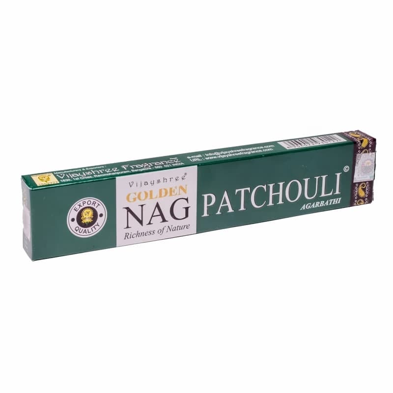 Golden Nag Patchouli røgelse - Røgelsespinde - 15 gram