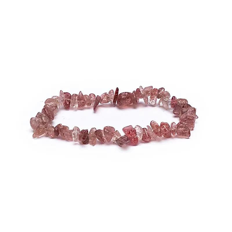 Armbånd Jordbærkvarts - Krystal Chips