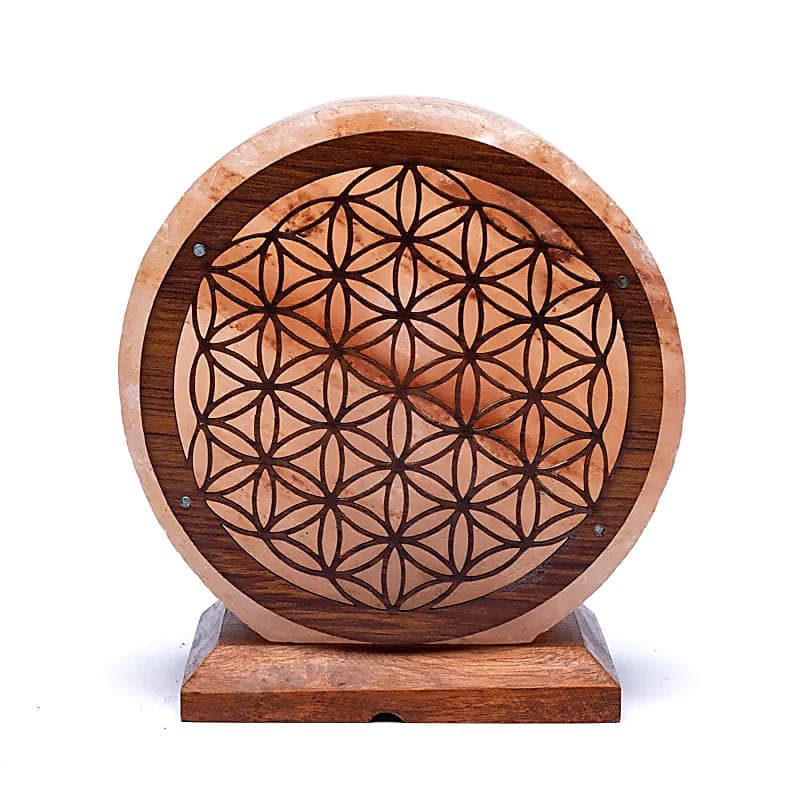 Saltlampe - Flower of life