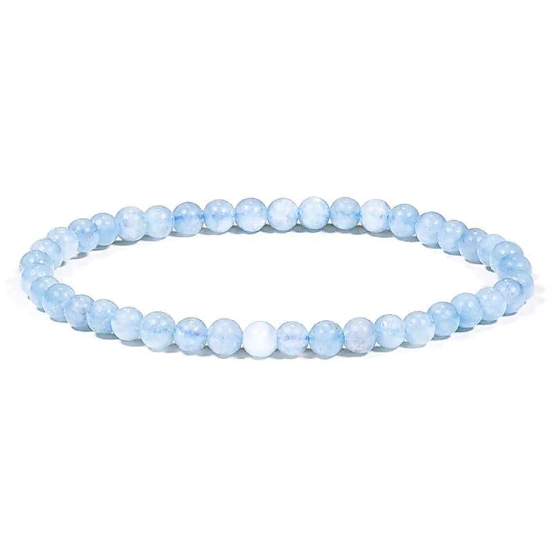 Armbånd Akvamarin - 4mm