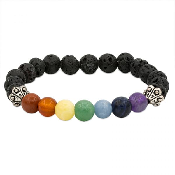 Chakra armbånd med lavasten